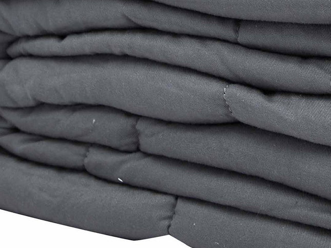 48" X 72" Light Gray Cotton Quilted Plush 15 Pound Weighted Blanket