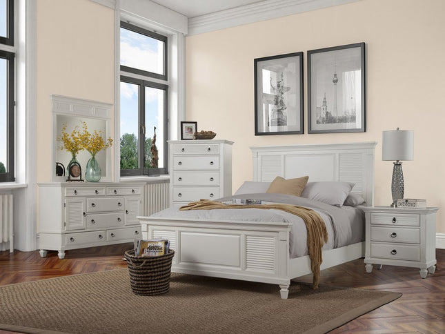 62" White Solid Wood Six Drawer Double Dresser