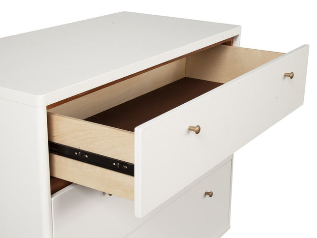 56" Brown and White Solid Wood Seven Drawer Double Dresser