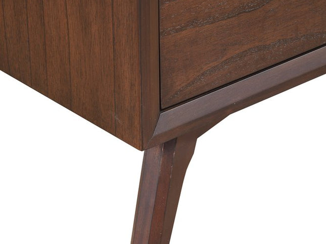 60" Walnut Solid Wood Seven Drawer Double Dresser