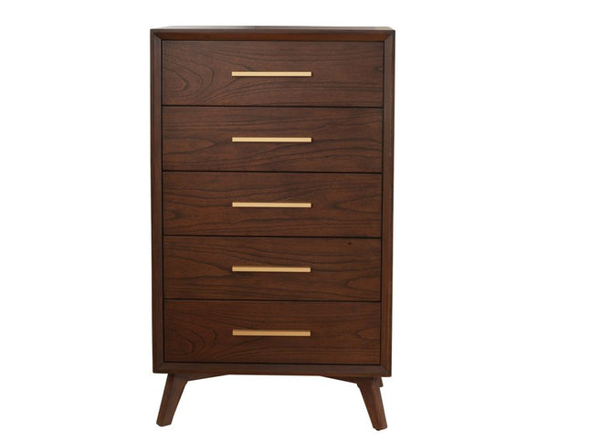 60" Walnut Solid Wood Seven Drawer Double Dresser