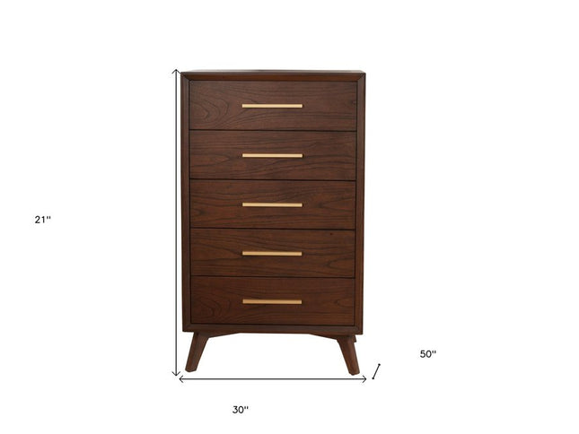 60" Walnut Solid Wood Seven Drawer Double Dresser