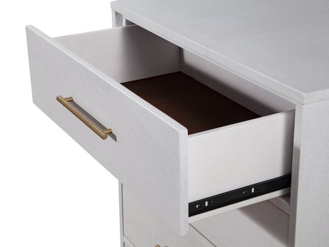 36" White Solid Wood Three Drawer Chest