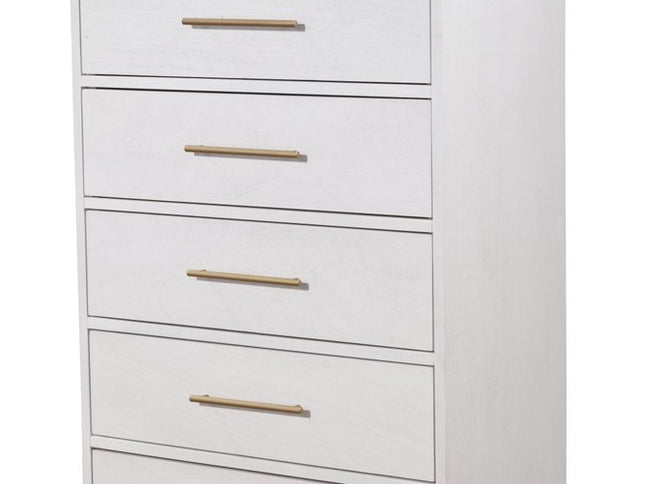 36" White Solid Wood Three Drawer Chest