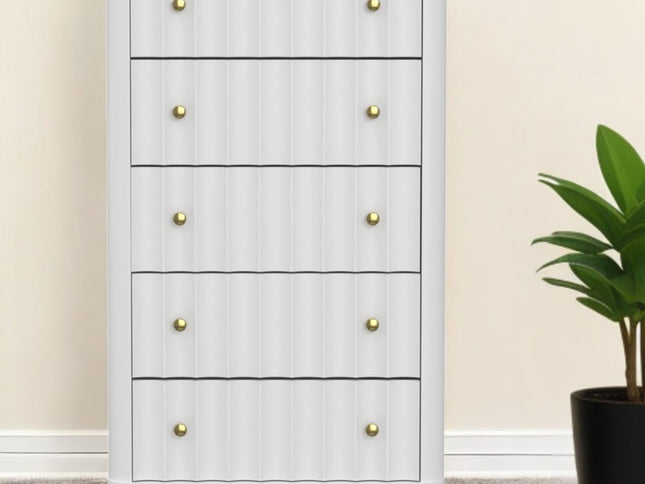 61" White Solid Wood Six Drawer Double Dresser