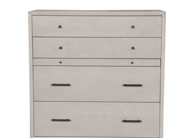 59" Gray Solid Wood Seven Drawer Double Dresser