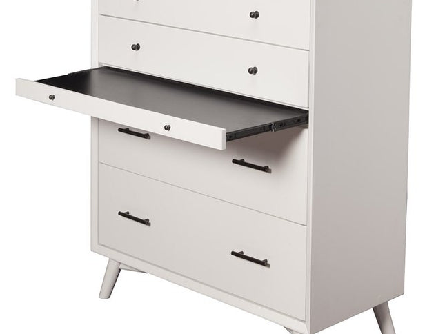 56" White Solid Wood Seven Drawer Double Dresser