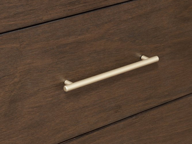 60" Walnut Solid Wood Seven Drawer Double Dresser