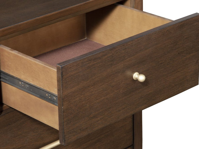 60" Walnut Solid Wood Seven Drawer Double Dresser