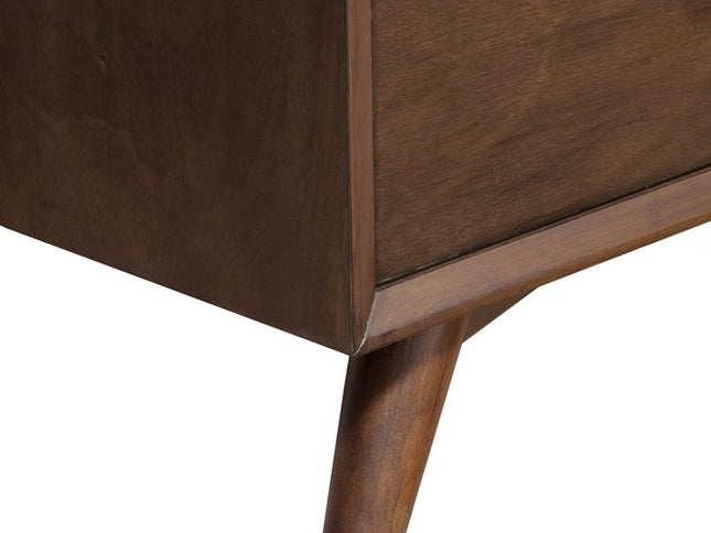 60" Walnut Solid Wood Seven Drawer Double Dresser