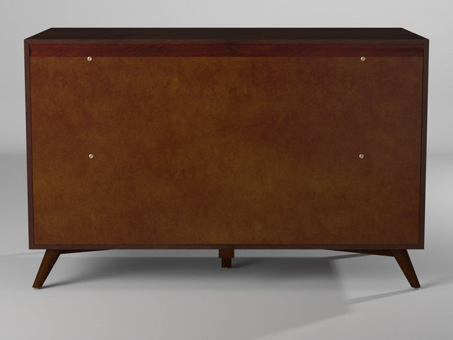 60" Walnut Solid Wood Seven Drawer Double Dresser