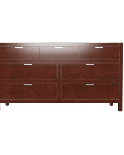 36" Brown Solid Wood Six Drawer Chest