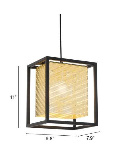 Gold and Black Geometric Metal Ceiling Light