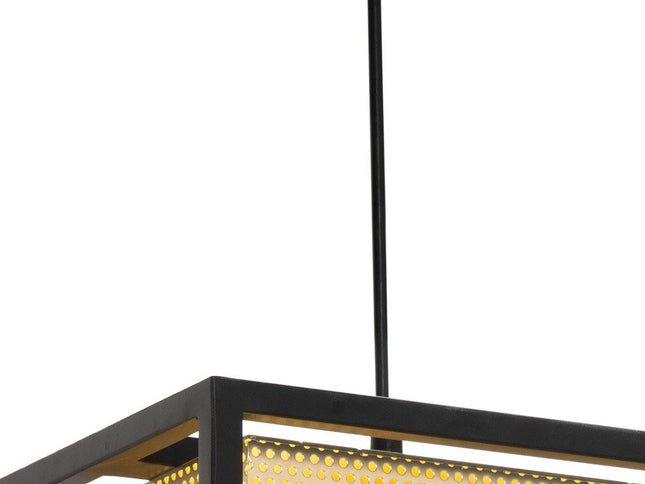 Gold and Black Geometric Metal Ceiling Light