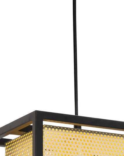 Gold and Black Geometric Metal Ceiling Light