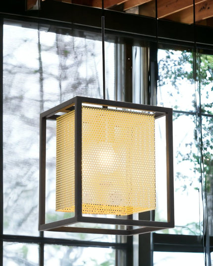 Gold and Black Geometric Metal Ceiling Light