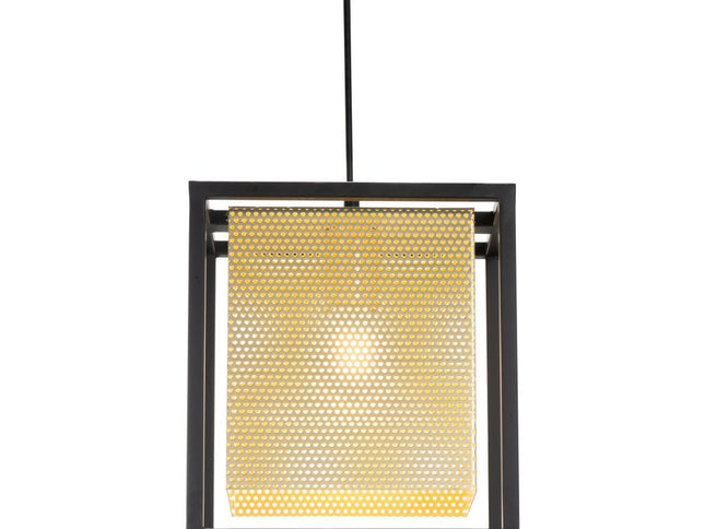 Gold and Black Geometric Metal Ceiling Light