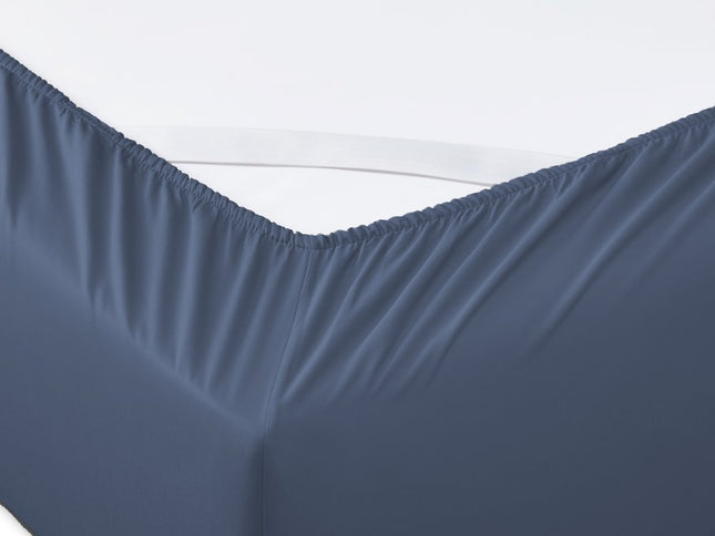 Six Piece Blue Tencel Lyocell Queen Sheet Set