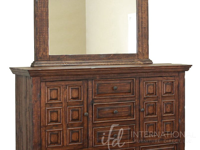 50" Chocolate Solid Wood Six Drawer Triple Dresser