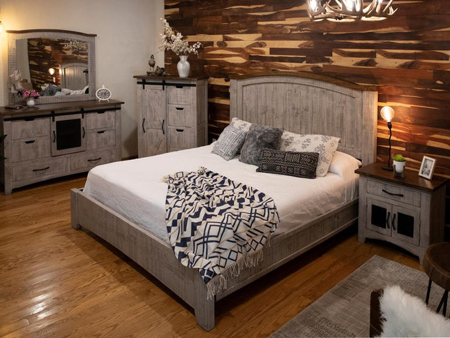 62" Light Gray Solid Wood Six Drawer Triple Dresser