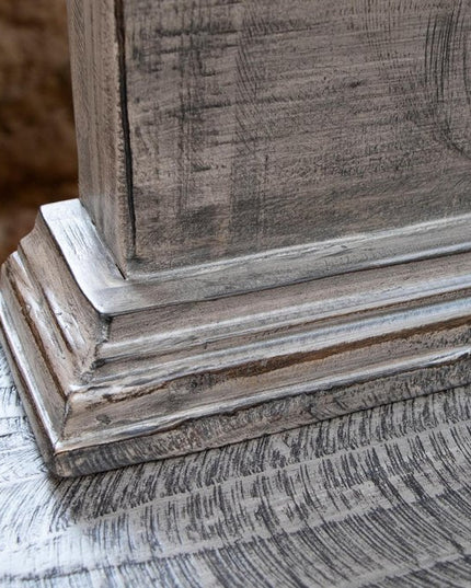 64" Gray Solid Wood Seven Drawer Gentlemans Chest