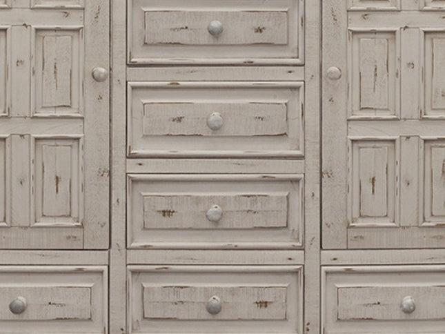 55" White Solid Wood Three Drawer Gentlemans Chest