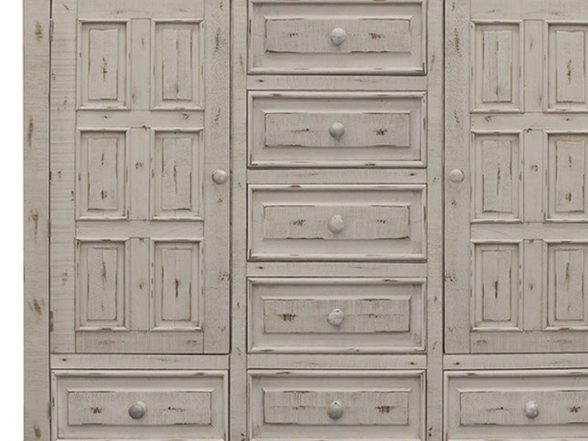 55" White Solid Wood Three Drawer Gentlemans Chest