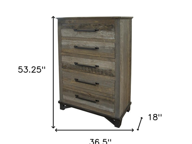 62" Brown Solid Wood Six Drawer Double Dresser