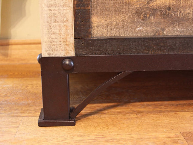 43" Brown Solid Wood Four Drawer Chest