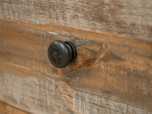 43" Brown Solid Wood Four Drawer Chest