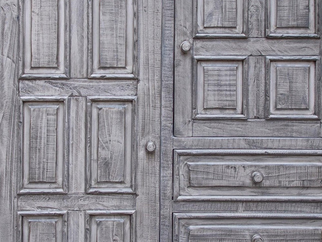 64" Gray Solid Wood Seven Drawer Gentlemans Chest