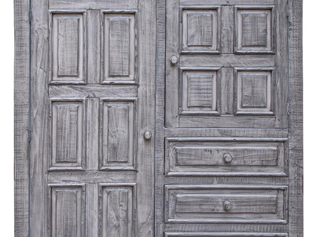 64" Gray Solid Wood Seven Drawer Gentlemans Chest