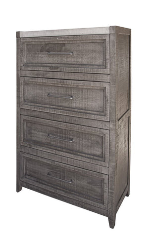 62" Gray Solid Wood Seven Drawer Triple Dresser
