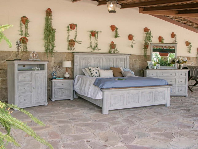 39" Gray Solid Wood Three Drawer Chest