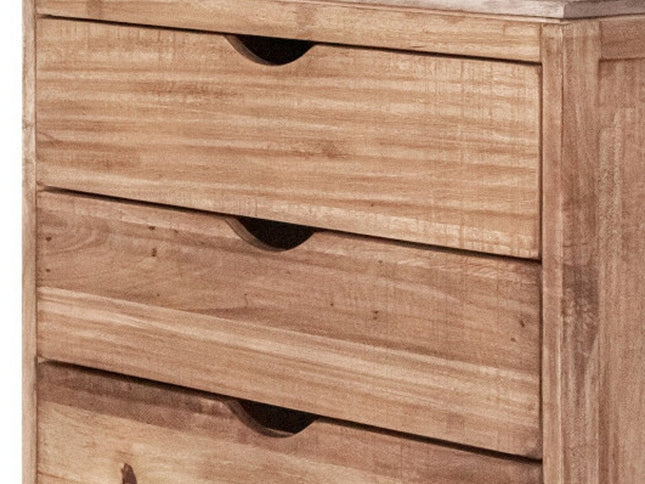 56" Natural Solid Wood Four Drawer Double Dresser
