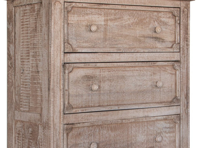 70" Natural Solid Wood Six Drawer Double Dresser