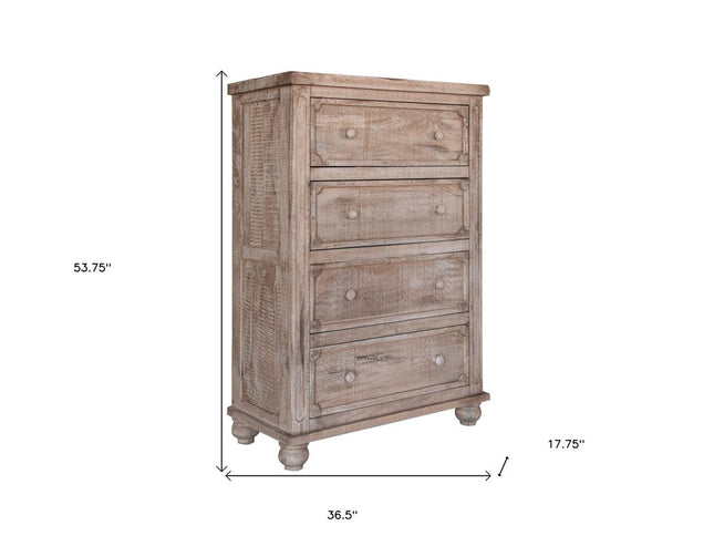 70" Natural Solid Wood Six Drawer Double Dresser