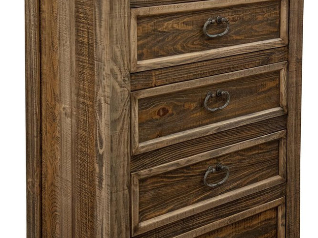 67" Natural Solid Wood Six Drawer Double Dresser