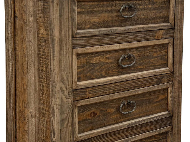 67" Natural Solid Wood Six Drawer Double Dresser