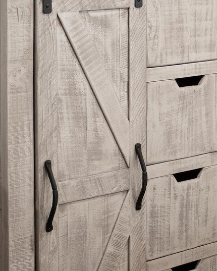 62" Light Gray Solid Wood Six Drawer Triple Dresser