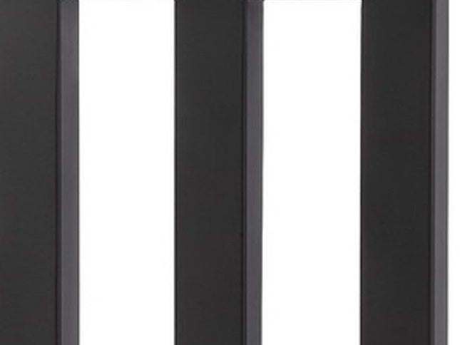 30" Black Metal USB Table Lamp With White Shade