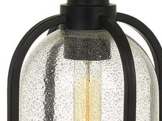 27" Brown Metal Two Light Globe Table Lamp With Eggshell Empire Shade