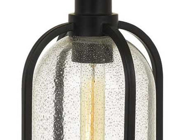 27" Brown Metal Two Light Globe Table Lamp With Eggshell Empire Shade