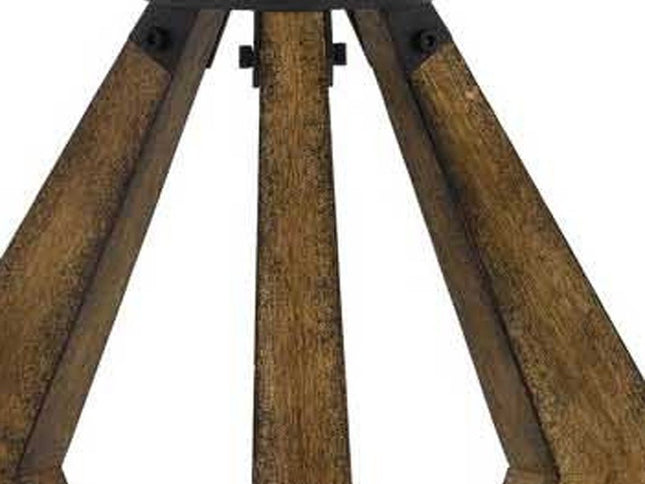 30" Black Metal Lantern Table Lamp With Gray Empire Shade