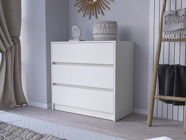 33" Black Three Drawer Dresser