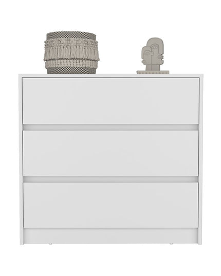 33" Black Three Drawer Dresser