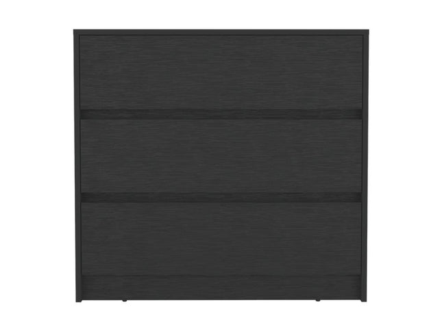 33" Black Three Drawer Dresser