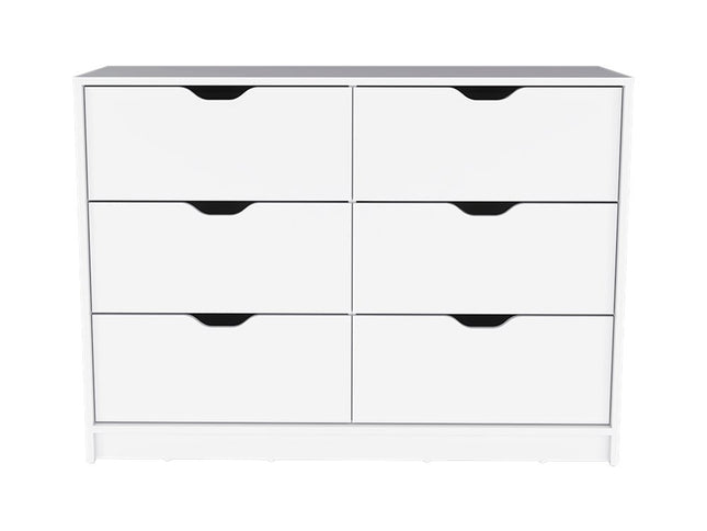42" White Four Drawer Dresser