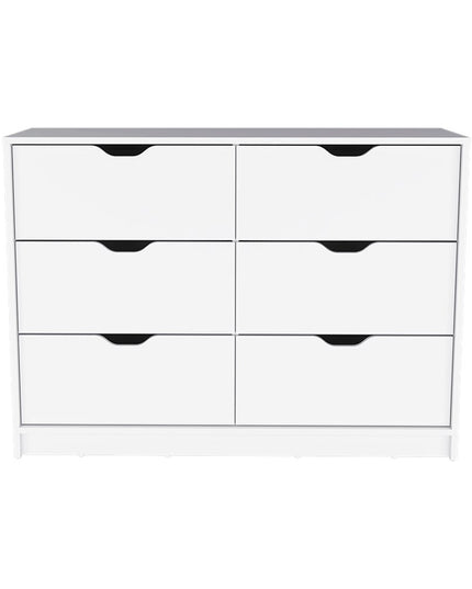 42" White Four Drawer Dresser