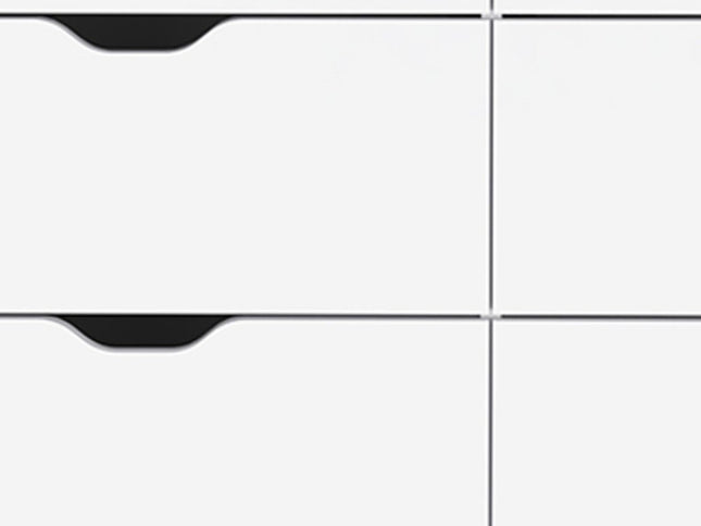 42" White Four Drawer Dresser